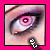 A 5x4 contact sheet of animated frames showing a close-up eye with pink background and text changes, featuring cursor icons in some frames.