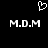 Pixelated white heart symbol above two identical text strings on black background.