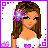 A 3x3 contact sheet of pixel art frames showing a spring-themed doll character with varying body parts and text styles, all within purple borders.