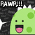 Animated icon with four distinct sections: green cartoon character, exaggerated face, hands, and text elements.
