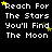 Pixelated text 'Reach For The Stars You'll Find The Moon' repeated in a with yellow stars on black background, one grayed out