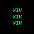 Green 'VIV' text repeated in a pattern on black background with pink horizontal bars appearing and disappearing