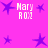 Pixelated pink background with purple star shapes and repeated white text 'Mary ROX' in four corners.