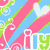Animated icon with multiple showing 'ily' text in various styles and colors, including green script on white background with hearts, pink polka dots with black cursive 'ily', and blue/pink stripes with colorful 'ily'