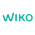 Pixelated teal text 'WIKO' on white background with slight transparency effect on letters.