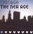 Animated sequence of Chicago skyline silhouettes with 'CHICAGO THE NEW AGE' text above and white/yellow pixelated patterns below, showing subtle building shape variations across frames.