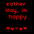 Red pixelated text on black background with heart symbols below, showing animation where one central heart changes color.