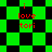 Green and black checkered background with red text reading 'i love tori' in four distinct arrangements across the image.