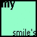 A 2x2 contact sheet of four animated frames from a pixelated text-based buddy icon with cyan background and black text, showing sequential changes in visible phrases across the grid.