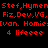Red pixelated text repeats across black background with a gray rectangle on the right side.