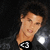 A person with dark hair and a black leather jacket appears in three distinct poses against a dark background, each with unique text overlays.