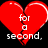 Three red broken hearts with white text on black background; one heart partially grayed out.