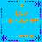 Blue background with orange text reading "I Luv Duckies!!! -Emma" arranged in a pattern, bordered by blue asterisks and dotted lines