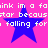 Pixelated blue stars on a bright pink background with repeated white text reading "fink im a faink im a fa star becausstar becaus falling fori falling for".