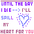 A contact sheet of five animated frames showing a pixelated heart icon with changing text and color effects against a white background.