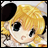 A pixelated anime-style character with blonde hair and large black eyes appears on the left side of a contact sheet, while the right side displays text reading "Anime IM" above "com" in white pixelated font against a black background.