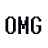 Pixelated text icons display 'OMG', 'LOL', 'BRB', and 'KK' in black on white background with a central black rectangle containing 'Computer Talk Rules !'.