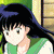 Anime-style character with long black hair and green top in multiple poses including reading a book with visible text.