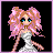 Pixel art contact sheet of a pink-haired doll character in various poses with text panels reading "Being Unique Is Not A BAD Thing!" on black backgrounds.