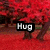 Red tree background with changing text labels over a single tree trunk.