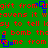 Green background with red text repeating 'gift from heavens it is easy to tell a bomb that' and blue square outlines scattered across the image.
