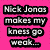 Pink background with black text and two images of a person with curly hair in different poses.