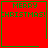Four red square with green borders display "MERRY CHRISTMAS!" text, each containing a distinct small green symbol at the bottom-right corner