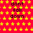 Red background with yellow star pattern and repeated black text 'dont fall down' in multiple