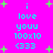 Cyan text on bright pink background with green starbursts; repeated 'i love youu <333' phrase in two , each showing identical static and animated states