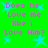 Green background with pink text reading "Does he Love me like i Love Him?" and light blue stars, repeated in a pattern