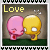 Pixelated icon shows two cartoon characters kissing under 'Love' text with animated color changes.