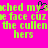 Bright pink background with green pixelated text repeating phrases and a black heart symbol replacing the 'o' in 'punched'.