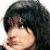 A 50x50 pixel animated buddy icon featuring a person with dark hair wearing a white T-shirt, displayed across three frames showing sequential text changes on the shirt.
