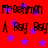 Red background with purple stars and repeated black text reading 'Freshman' and 'A Boy' in a pattern