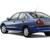 Blue sedan car icon with red taillight, visible wheels, and antenna, rendered in low-resolution pixel art style against white background.
