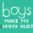 A 3x3 grid of animated frames showing pixelated text on a teal background with slight variations in the word "hurt" across frames.