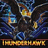 Pixelated image of a character with blue hair and golden accents against dark background, featuring stylized text at bottom.