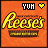 Four orange square display 'YUM' text with heart symbols and 'Reese's' branding, showing animation changes in the hearts