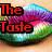 A four- of pixelated lips with rainbow colors and red text reading "The Taste Of Her Cherry Chapstick"