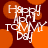 A static image with a dark red background featuring orange circular shapes and white text reading "Happy Merry Tommy Day" in a stylized font.