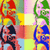 Four distinct pixelated character icons arranged in a 2x2 grid, each with unique color schemes and stylized features.