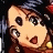Pixelated anime-style character face with open mouth and wide eyes on left, adjacent to black background with white text "Anime IM" and stylized signature on right.