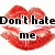 A four- of pixelated images with text overlays: red lips, pink hearts, and blue text on white backgrounds