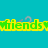 Pixelated text phrases in bright colors on a solid cyan background, with yellow outlines and small gray smoke-like effects above some letters.