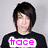 A four- shows a person with dark hair in a black shirt, a group of people, and text overlays reading 'trace', 'is', and 'hot!!' in pink