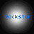 Four circular icons display "Rockstar" text with varying brightness gradients on dark backgrounds.