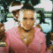 repeated images shows a person in pink clothing with changing facial expressions and head positions
