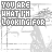 Static image with repeated text "YOU ARE WHAT I'M LOOKING FOR" in gray and purple, featuring small purple pixel clusters scattered across a light background