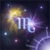 Pixelated static icon depicting a celestial scene with glowing stars and nebula-like clouds in purple, yellow, and blue hues against a dark background.
