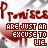 Red text on a white background with gray cloud-like shapes, repeating 'praises' and 'ARE JUST AN EXCUSE TO USE.' in pixelated font.
